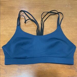 Sweaty Betty Women's Blue Black Strappy Yoga Athletic Sports Bra Sz S